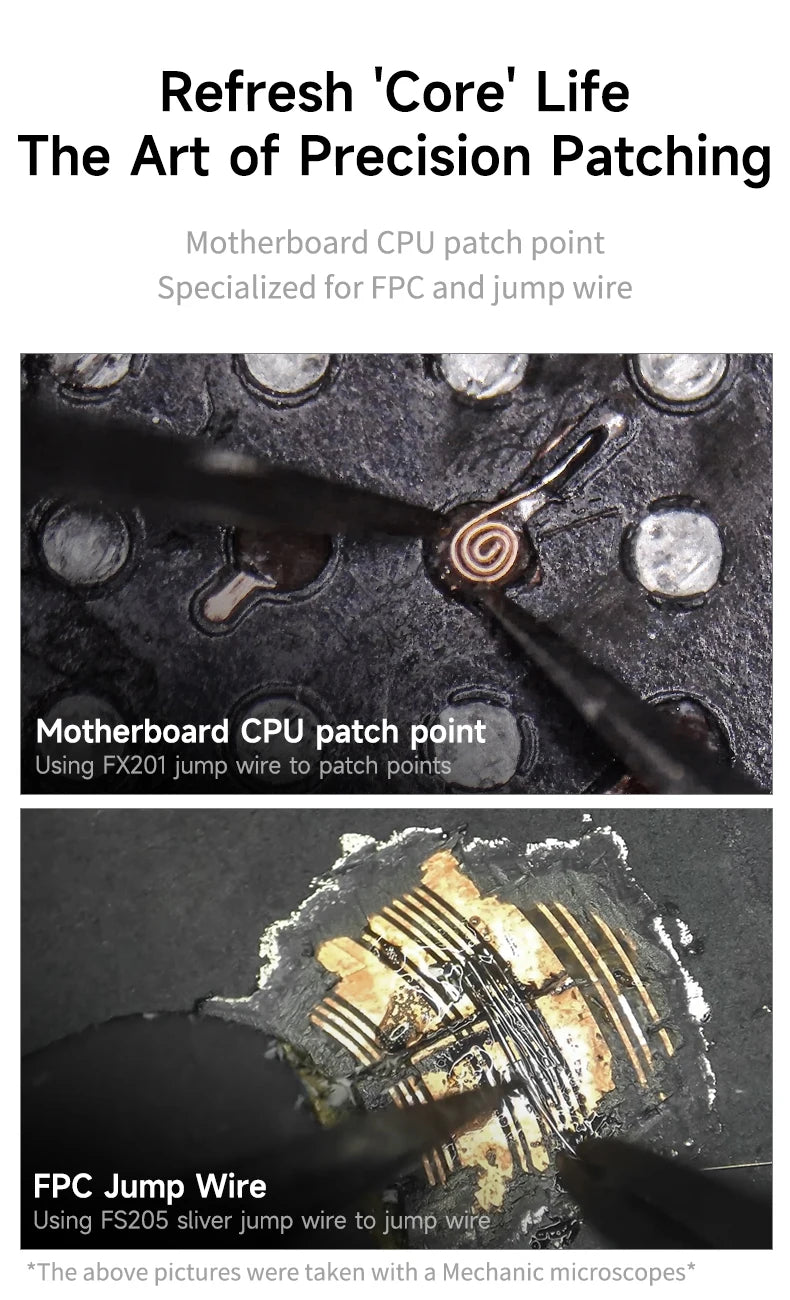 MECHANIC FX105 Ultrafine Insulated Jump Wire for Mobile Phone Motherboard CPU PCB FPC Fast Tinning No Resistance Repair Fly Line