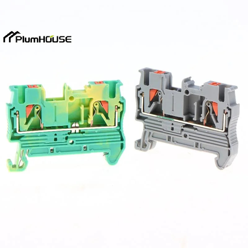 5/10PCS PT2.5 DIN Rail Spring Terminal Block PT2.5-PE Terminal End Cover D-PT2.5 Jumper Bar FBS10-5 Tool-free Wiringee Wiring
