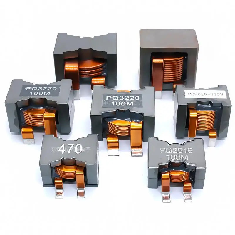 High Current Flat Copper Wire Inductor 10uH 30A Filtering Energy Storage Through-Hole Magnetic Core Inductor Coil PQ2010 2615