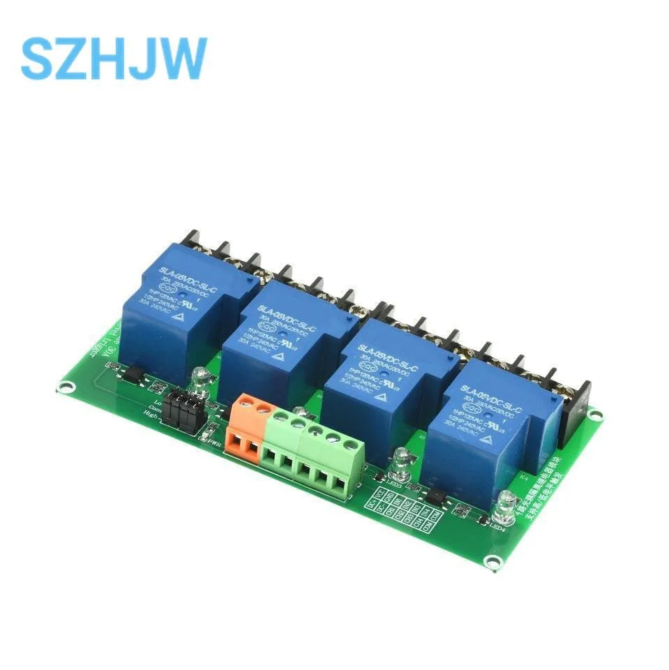 1 2 4 8 Channel Relay Module 30A With Optocoupler Isolation 5V 12V 24V Supports High And Low Triger Trigger