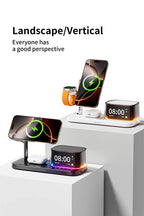 Super Fast QI2.2 25W Magnetic Wireless Charger Station For Galaxy S25/S26 iPhone 17 16 Pro Max Apple& Galaxy Watch Airpods Buds