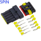 1 Set 1 2 3 4 5 6 Pin Super Seal AMP Electrical Connector Automotive Waterproof Xenon Lamp Male And Female Plug For Car
