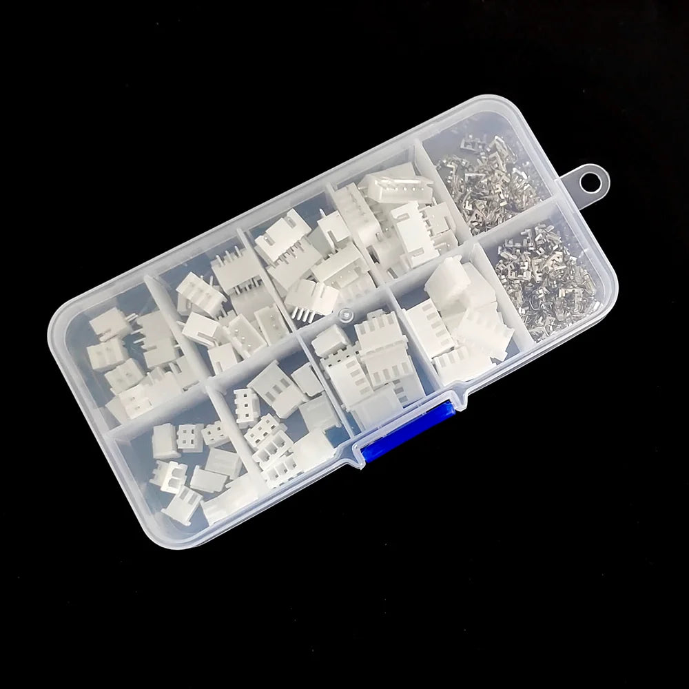 230pcs XH2.54 2p 3p 4p 5 Pin 2.54mm Pitch Terminal Kit Housing Pin Header JST Connector Wire Connectors Adaptor