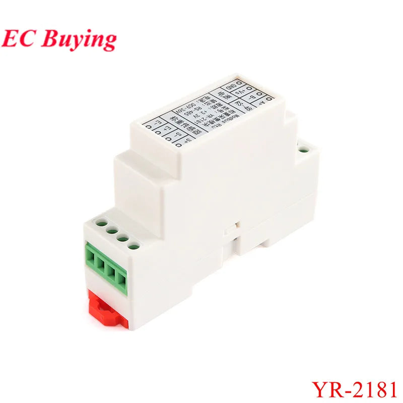 YR-2181 2180 Guide Rail Electronic Scale Weigh Signal Pressure Sensor Conversion Acquisition RS485 Interface Modbus Rtu Protocol