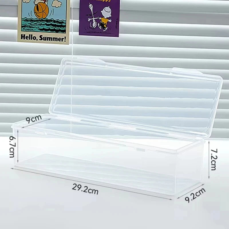 Clear Plastic Compartmentalized Organizer Box Holds 550+ Game Cards Storage Box  Portable With Adjustable Divider For Cards