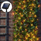 Solar String Light Artificial Leaf Flower Light Garland Decoration Outdoor Room Curtain Lamp Wedding Party Garden Solar Light