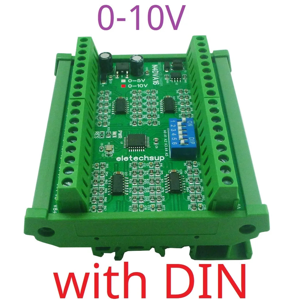 Modbus 16CH Differential Voltage Collector 0-5V 0-10V RS485 Analog Input Module for LI-ON LI-PO NIMH Lifepo4 Battery Measurement
