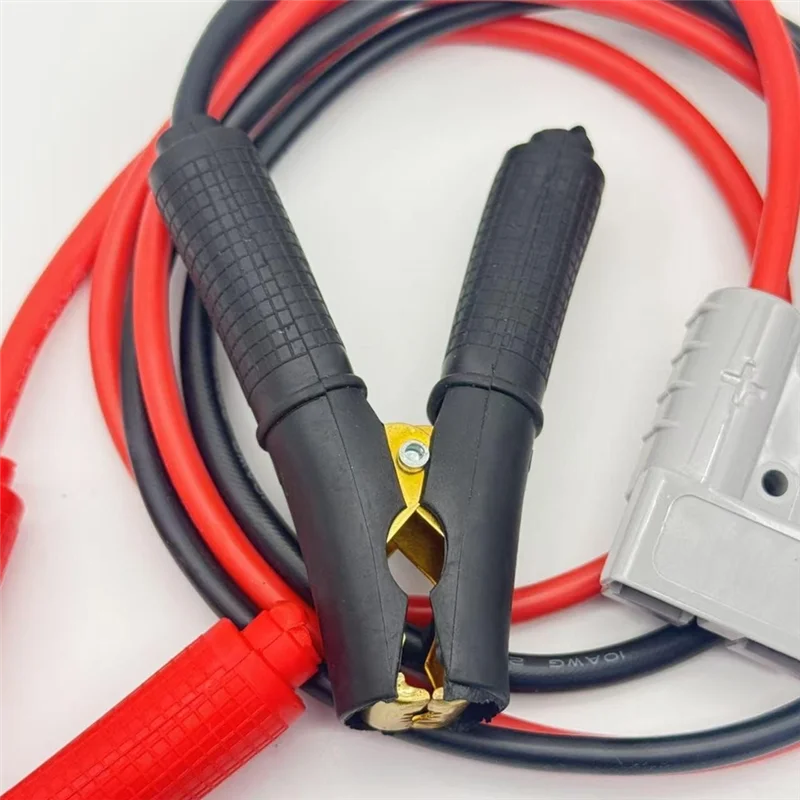 A84E-For Anderson Connector 50A 10AWG Alligator Clip Battery, 600V Cable Towing Winch Quick Connect Plug
