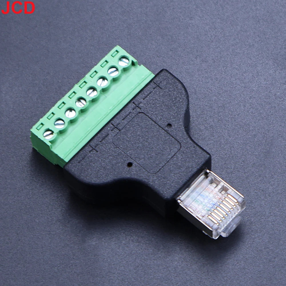 1pc High Quality RJ45 To Screw Terminal Adaptor RJ45 Male Female To 8 Pin Connector RJ45 Splitter For CCTV DVR CCTV Accessories