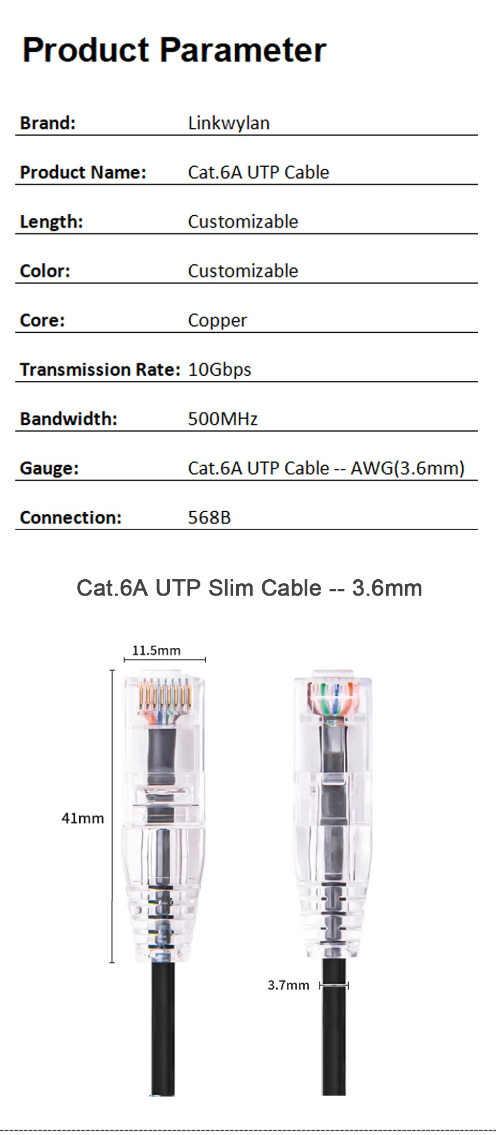 (5pcs/Pack) Patch Cord RJ45 Colour UTP Cat6A 28AWG Slim Ethernet Network Cat 6 Ethernet Cable 4 PVC Cat7 STP Internet Lan Cable