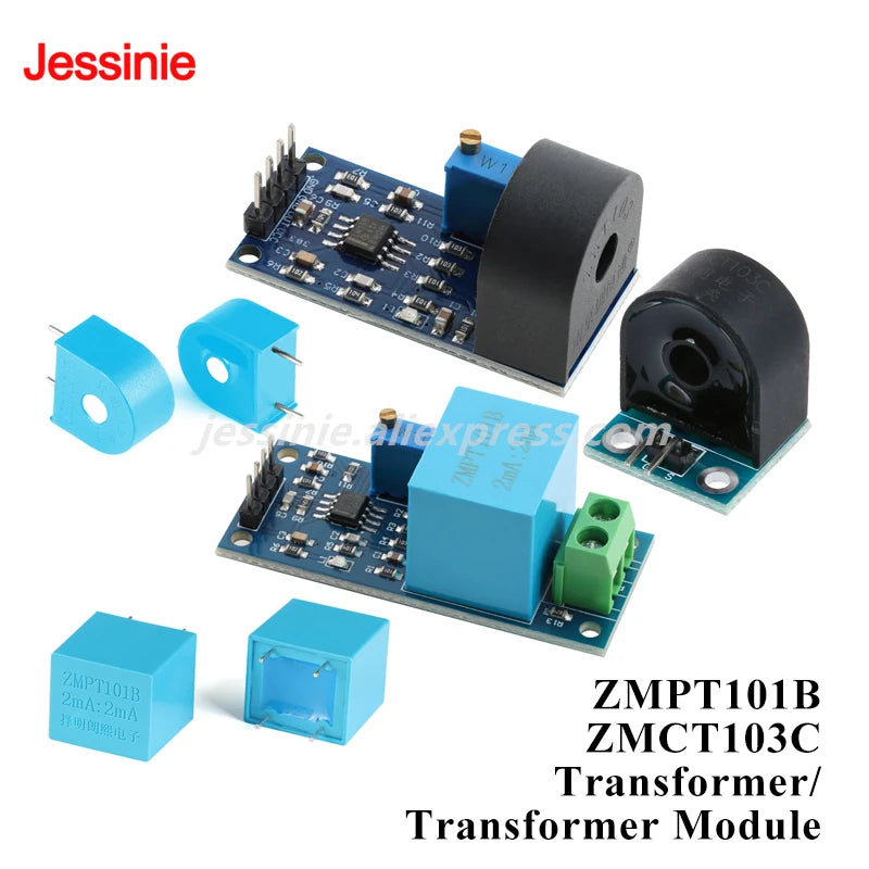 Single Phase AC Active Voltage Transformer Module Output Current Voltage Sensor for Arduino ZMPT101B 2mA ZMCT103C 5mA 5A Range