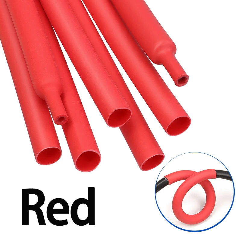 2M 3:1 Heat Shrink Tube With Glue 1.6mm-50mm Multicolor Dual Wall Adhesive Lined Polyolefin Shrinkin ﻿Wrap Cable Protect Sleeve
