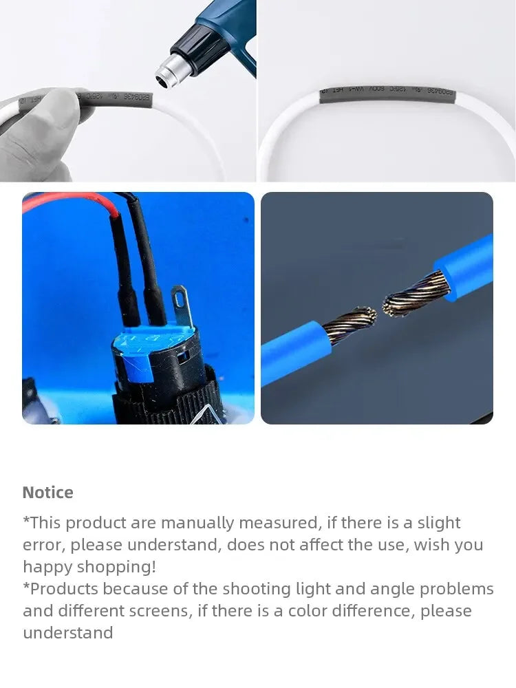 127/328/580pcs Heat Shrink Tubing Wrapping kit 2:1 Shrinkable Wire Shrinking Wrap Tubing Wire Connect Cover Protection Sleeving