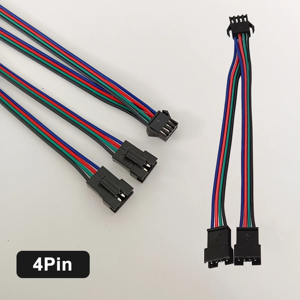 15cm 2Pin 3Pin 4Pin 5Pin 6Pin SM JST Connector 1 To 2 Male and Female for WS2811 WS2812B SK6812 WS2815 WS2813 LED Strip Lights