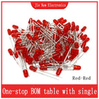 3mm 5mm LED Diode Assorted Kit White Green Red Blue Yellow Orange F3 F5 Leds Light Emitting Diodes Electronic Kit
