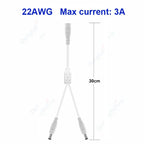 Splitter DC Power Cable 1 To 2/3/4/5/6/8 Way 5V 12V Male Female 5.5x2.1mm DC Plug Extension Wire For LED Strip Light Camera CCTV