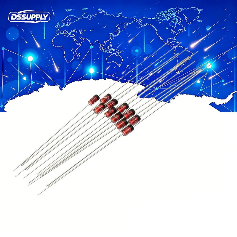 100PCS 1/2W DO-35 0.5W Zener Diode 5V/12V BZX55C5V1 BZX55C12V DO35