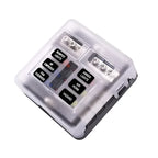 6/12 Way Blade Fuse 12-24V Car Boat Fuse Box Holder with Plastic Cover for Power Panel Board Camper RV Accessorie