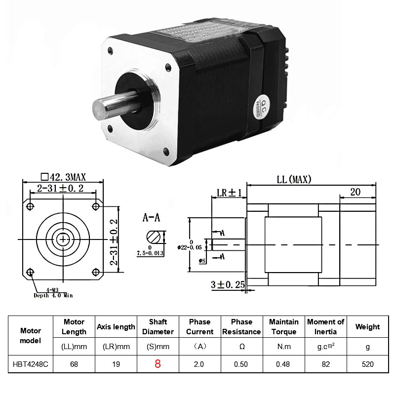 Closed Loop Integrated Stepper Motor Nema17 42mm/Nema23 57mm DC24V 2 Phase Stepper Motor Drive All-In-One Easy Servo Motor