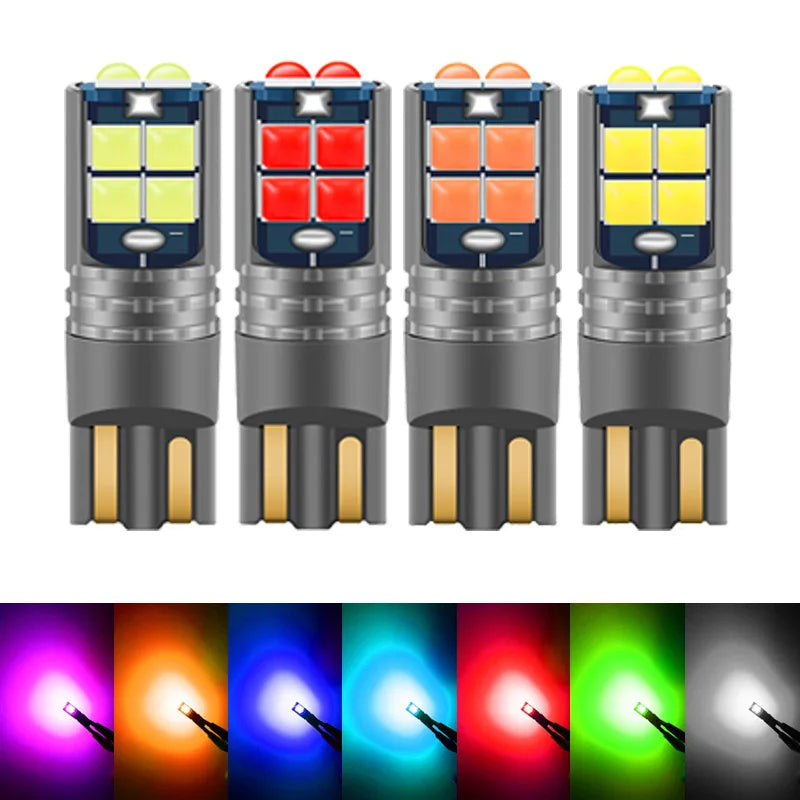 2pcs High Quality T10 W5W Super Bright Car Interior Reading Dome Light Marker Lamp 168 194 LED Auto Wedge Parking Bulbs Orange