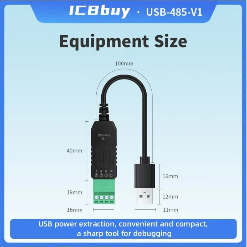 USB to 485 Serial Port Converter Communication Module CH340 PLC Serial Port IO Module
