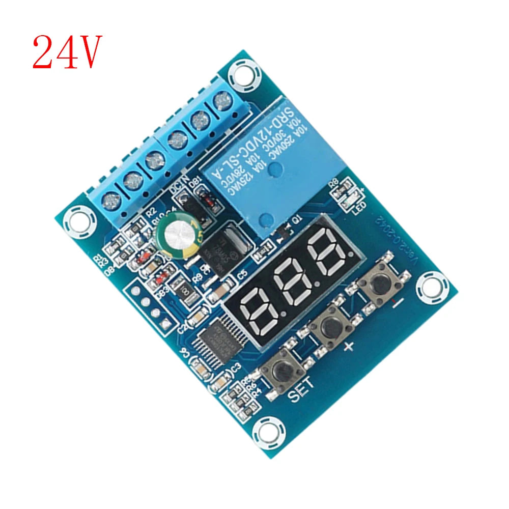 DC 9V/12V/24V 12A Voltage Detection Module Relay Charge and Discharge Monitoring Module Output Voltage Detection Range 0-99.9V