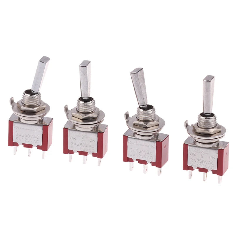 Toggle Switch 3Pin 3/2 Position Self-locking/Self-resetting ON OFF ON DPDT SPST DPST 5A 125VAC 2A 250VAC Latching Flat Handle