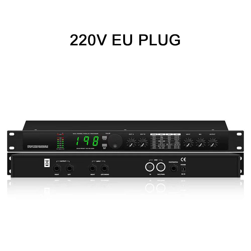 Professional Digital Reverb and Multi Effect DSP Processor Audio Processor Equalizer Vocal Microphone