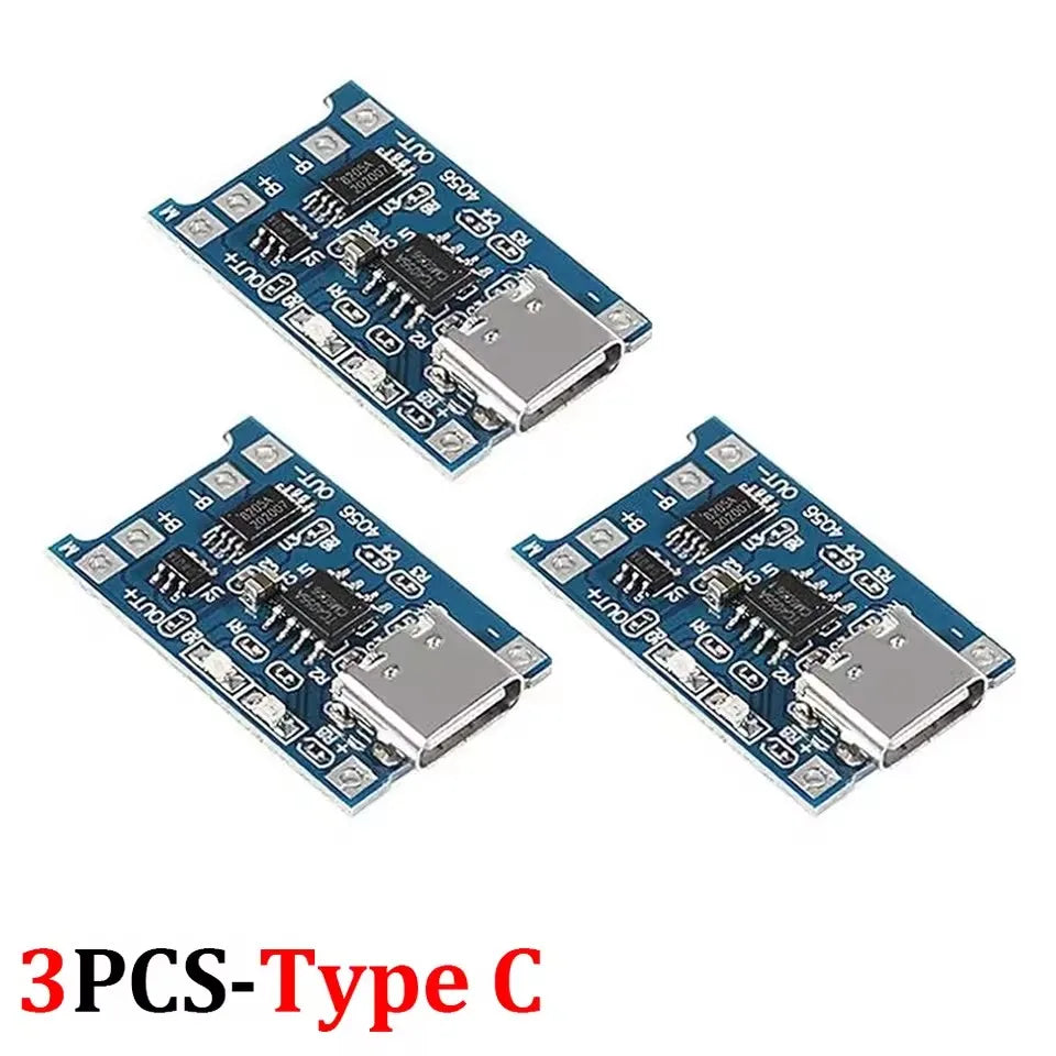 1-20Pcs Type-C/Micro/Mini USB 5V 1A 18650 Tp4056 Lithium Battery Charger Module Charging Board with Protection Function Li-Ion