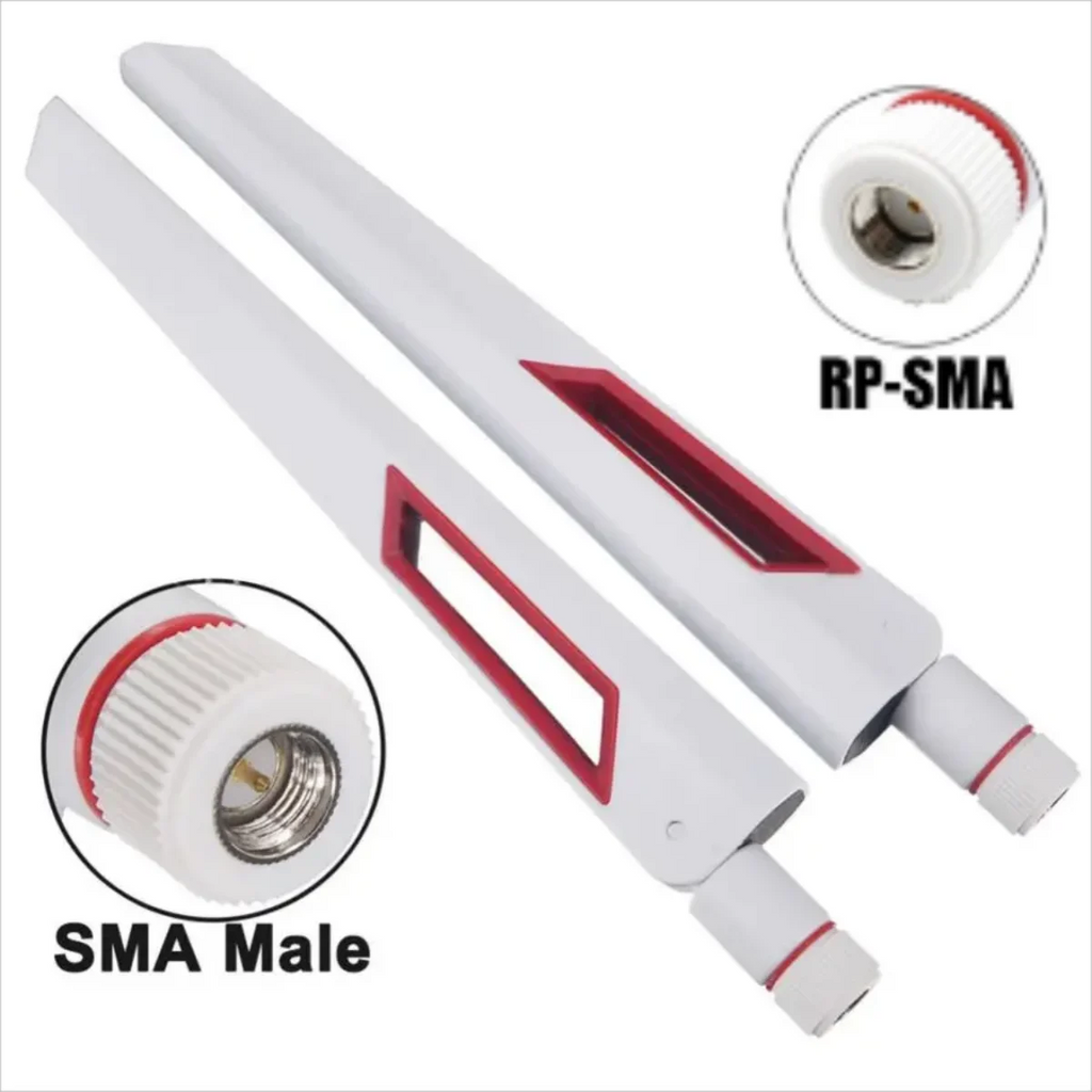 Dual Band Universal WiFi Antenna for Amplifier, WLAN Router, Signal Booster, Male SMA, RP-SMA Male, 12dBi, 2.4G, 5G, 5.8GHz,