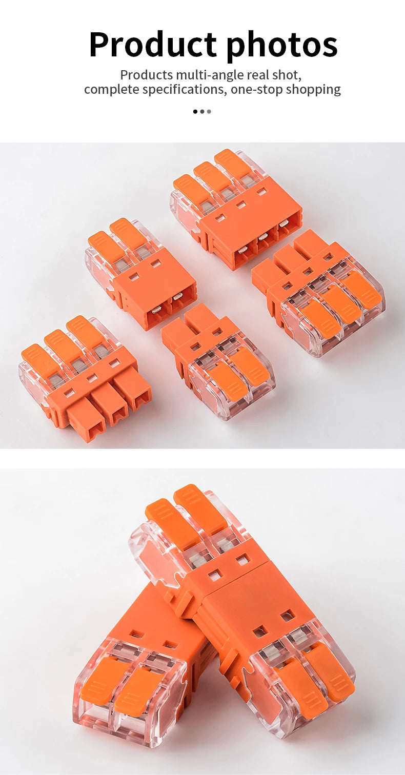 JINH CMK64 Series 18Pcs Mini Quick Connector Universal Compact Push-in Terminal Block Standard Solid Flexible Wires