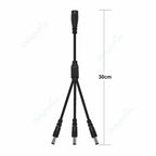 5.5mm 2.1mm 1 To 2/3/4/5/6/8 Way DC Power Splitter Cable 5V 12V Power Adapter Connector Cord For LED Strip Lights CCTV Camera