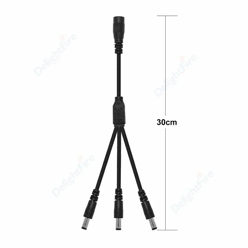 DC Power Splitter Cable 5.5mm 2.1mm 1 To 2/3/4/5/6/8 Way 5V 12V Power Adapter Connector Cord For LED Strip Lights CCTV Camera