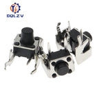 Momentary Tactile Tact Push Button Switch Right Angle Horizontal holder With Stent 6*6*4.3/5/6/7/8/9/10/11/12/mm 6x6