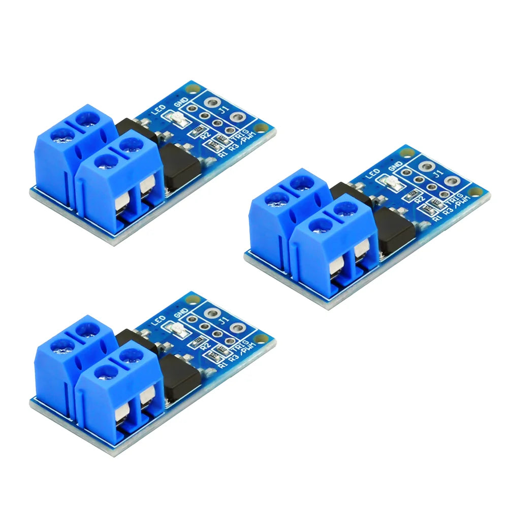1-10pcs 15A 400W MOSFET Trigger Switch Driver Module PWM Regulator Control Panel DC 5V-36V Dual MOS High Current for Arduino