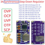 DC 5-30V to 3V 3.3V 4.2V 5V 6V 7.5V 9V 12V Power Supply 36W Synchronous DC-DC Buck Converter Module for 3D Printer Motor LED