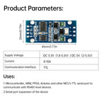 DC3.3V/5V TTL to RS485 Interconversion Module Serial Level Conversion Board Serial Hardware Auto Flow Control 74HC14+SP485 Chip