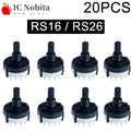 20PCS RS16 RS26 Selectable Band Rotary Channel Selector Switch Single Deck Rotary Switch Band Selector 1P12T 2P6T 3P4T 4P3T 1P5T