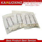 50/200/330/660/720/2000/4000PCS 0402 0603 0805 1206 1210 2512 SMD Resistor Kit Assorted Kit 10K 100K 1R 100R 220R 1% 5%