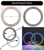 DC5V WS2812B DIY LED Ring 8 to 241 Pixels 5050 RGB Individually Addressable WS2812 Round Modules With 17Keys Music RF Controller