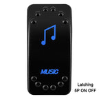 Waterproof Rocker Switch with Blue LED | 12V/24V Latching & Momentary (SPST/ DPDT) | for Marine, UTV, ATV, RZR, Automotive