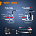 Nilight Momentary Rocker Switch (ON)-Off-(ON) Toggle Switches DPDT 7Pin 12V 24V on Off on LED Switch for Cars Trucks Caravans Boats Winch Pump with Jumper Wire