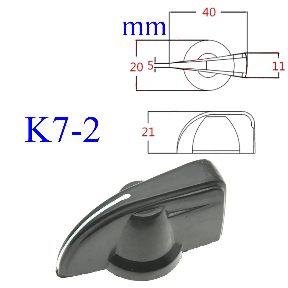  1-20PCS K7-1  K7-2 hole 6mm  Chicken beaks Band switch knob potentiometer knob Bakelite knob cap