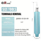 JRready JRDDS Series Terminal Tool Suitable For 5557/5559/Molex MX/AMP MCP 1.5K Connectors & VW/Audi/Skoda Automotive Terminals