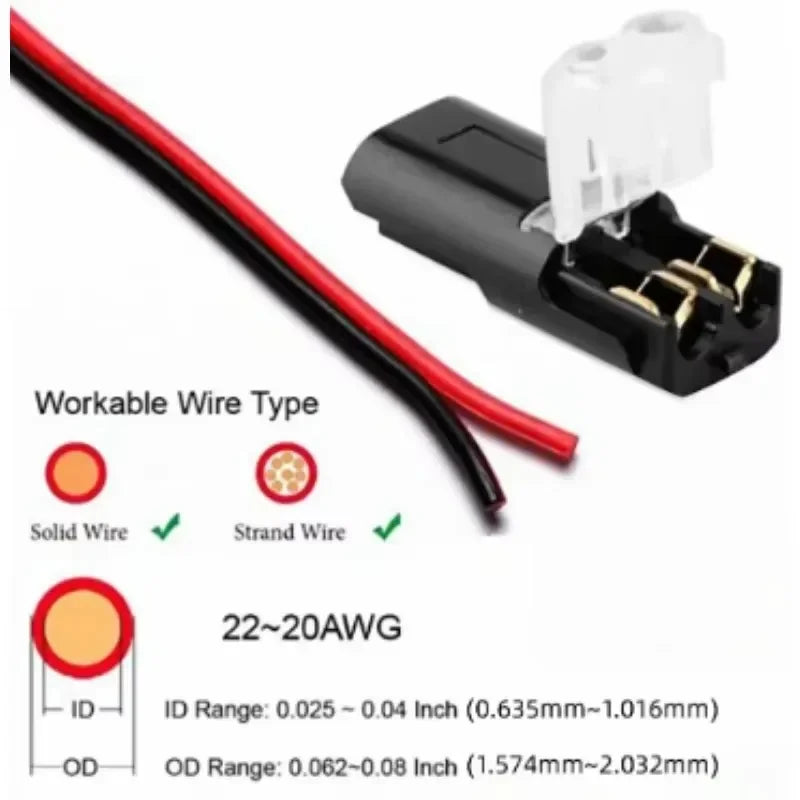 Waterproof  Plug Wire Connector 2 Pin Way Cable Plug Car Electric Wire Snap Connectors Strip Terminal Connection Wholesale