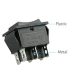 4pcs 6 PIN DPDT Double Pole Double Throw 12V Momentary Rocker Switch Heavy Duty Rocker Switch For Car Window Sunroof