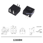 72PCS/Box Tactile Push Button Switch 1212 1813, Clicky On/Off Switch for LED Flashlight Headlamp Torch Lantern DIY Parts