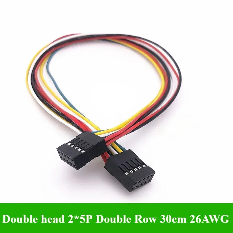 2.54MM Double Row DUPONT LINE Connector Plug With Wire Jumper Cable 30cm 26AWG 2*2/3/4/5/6/7/8/10 PIN Female Single/Double head