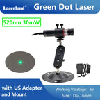 Long Range Light Beam Visible 520nm Green Dot Laser Module Diode Locator Focusable for Tunnel