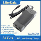 1-5pcs LiitoKala 10S 36V/42V 2A 18650 Charger 100-240V Input Lithium Li-ion Charger For 36V Electric Bike wo-wheel Vehicle